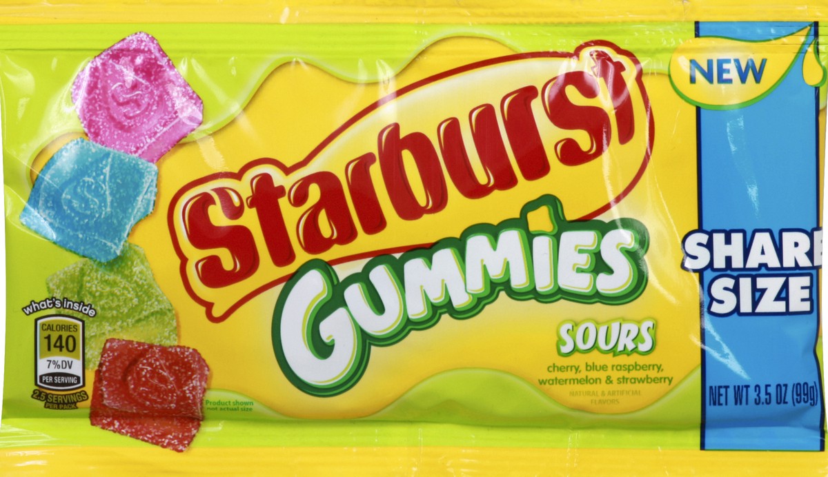 slide 5 of 6, STARBURST Sour Gummy Candy, Share Size, 3.5 oz Bag, 3.5 oz