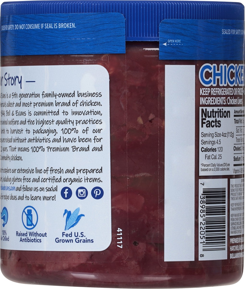 slide 8 of 11, Bell & Evans Air Chilled Chicken Livers, 18 oz
