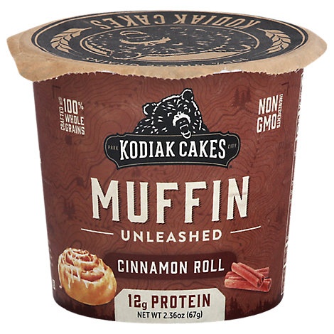 slide 1 of 1, Kodiak Cakes Cinnamon Roll Muffin Cup, 2.29 oz