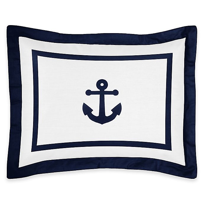 slide 1 of 1, Sweet Jojo Designs Anchors Away Pillow Sham, 1 ct