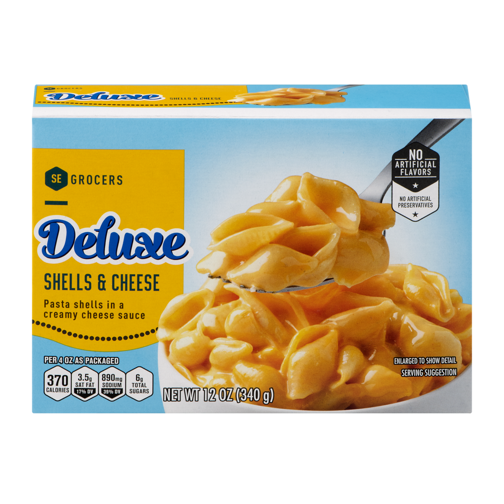 slide 1 of 1, SE Grocers Deluxe Shells & Chdr, 12 oz