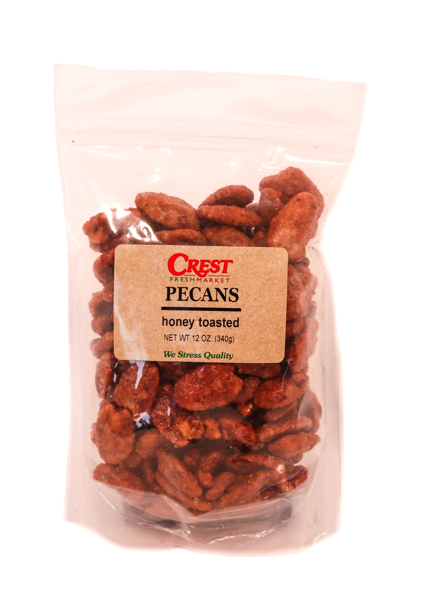 slide 1 of 1, Crest Nut Pecan Honey Roasted Bag, 12 oz