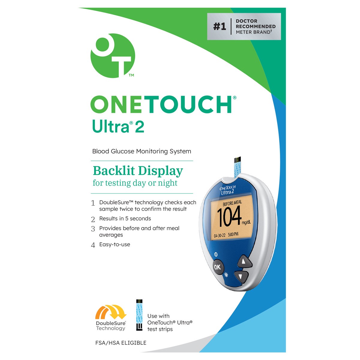 slide 1 of 9, OneTouch OTUltra2 System 30g mg US (LM), 1 ct