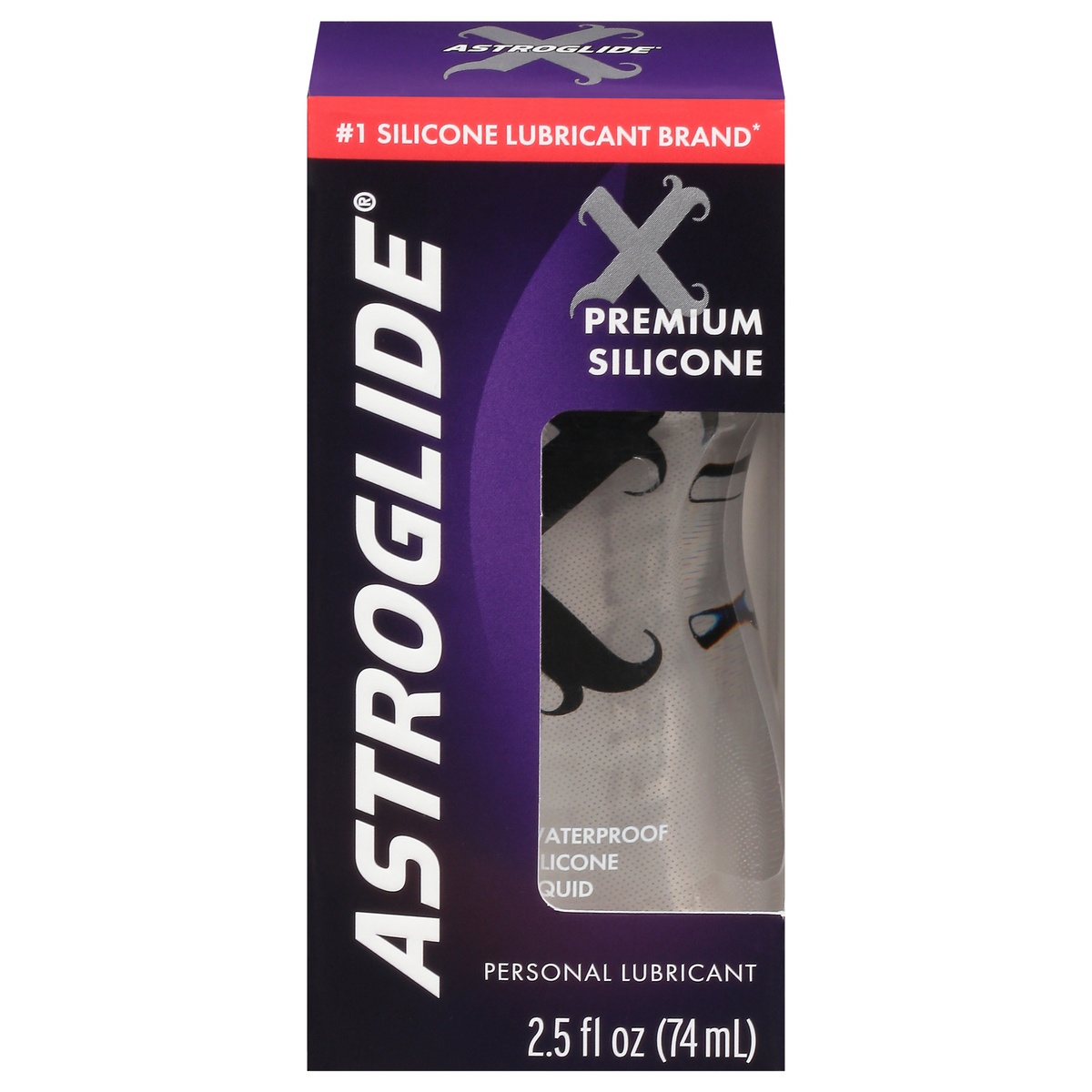 slide 1 of 1, Astroglide X Premium Silicone Personal Lubricant 2.5 fl oz, 2.5 oz