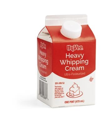 slide 1 of 1, Hy-Vee Heavy Whipping Cream, 16 oz