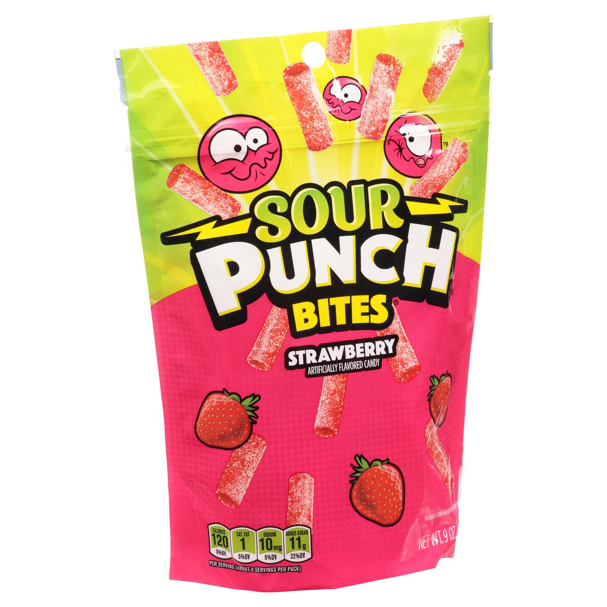 slide 11 of 12, Sour Punch Bites Strawberry Candy 9 oz, 9 oz