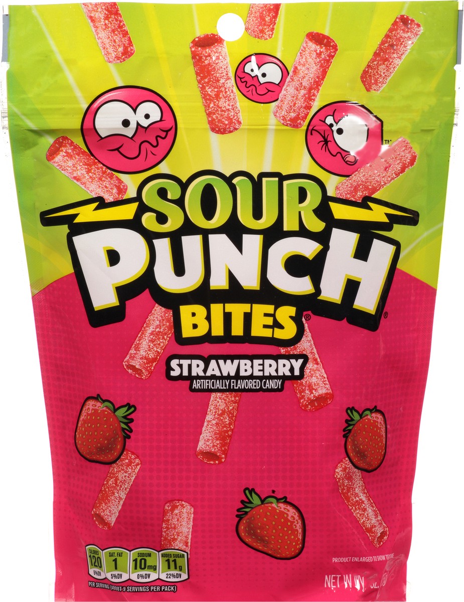 slide 8 of 12, Sour Punch Bites Strawberry Candy 9 oz, 9 oz