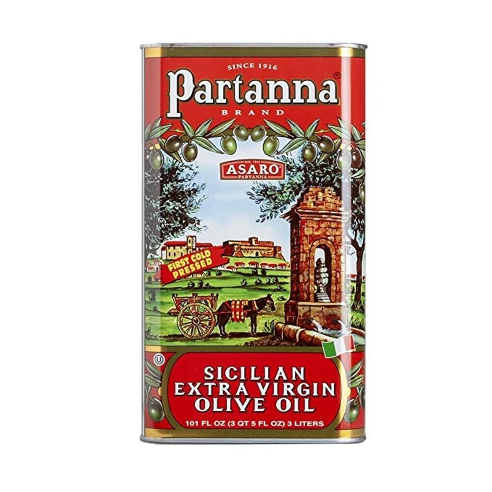 slide 1 of 1, Partanna Extra Virgin Olive Oil Tin, 101 fl oz