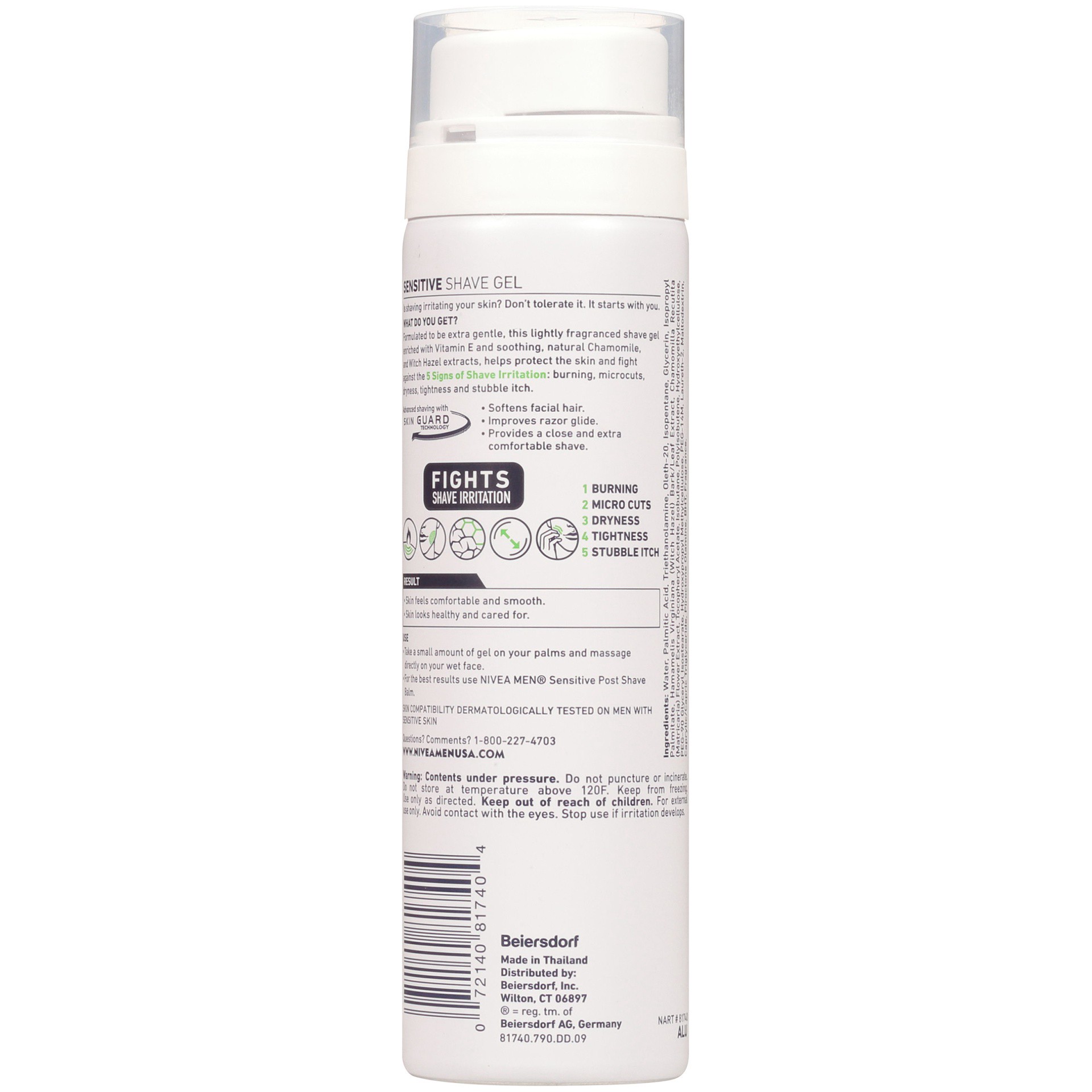 slide 3 of 5, Nivea Men Sensitive Shaving Gel, 7 oz