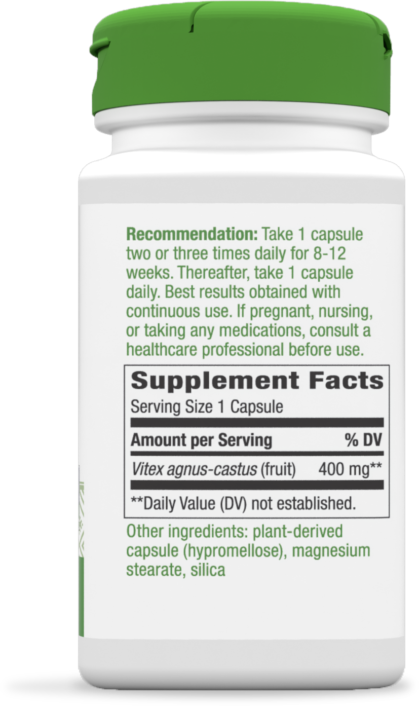 slide 5 of 5, Nature's Way Capsules 400 mg Vitex Fruit 100 Capsules, 100 ct