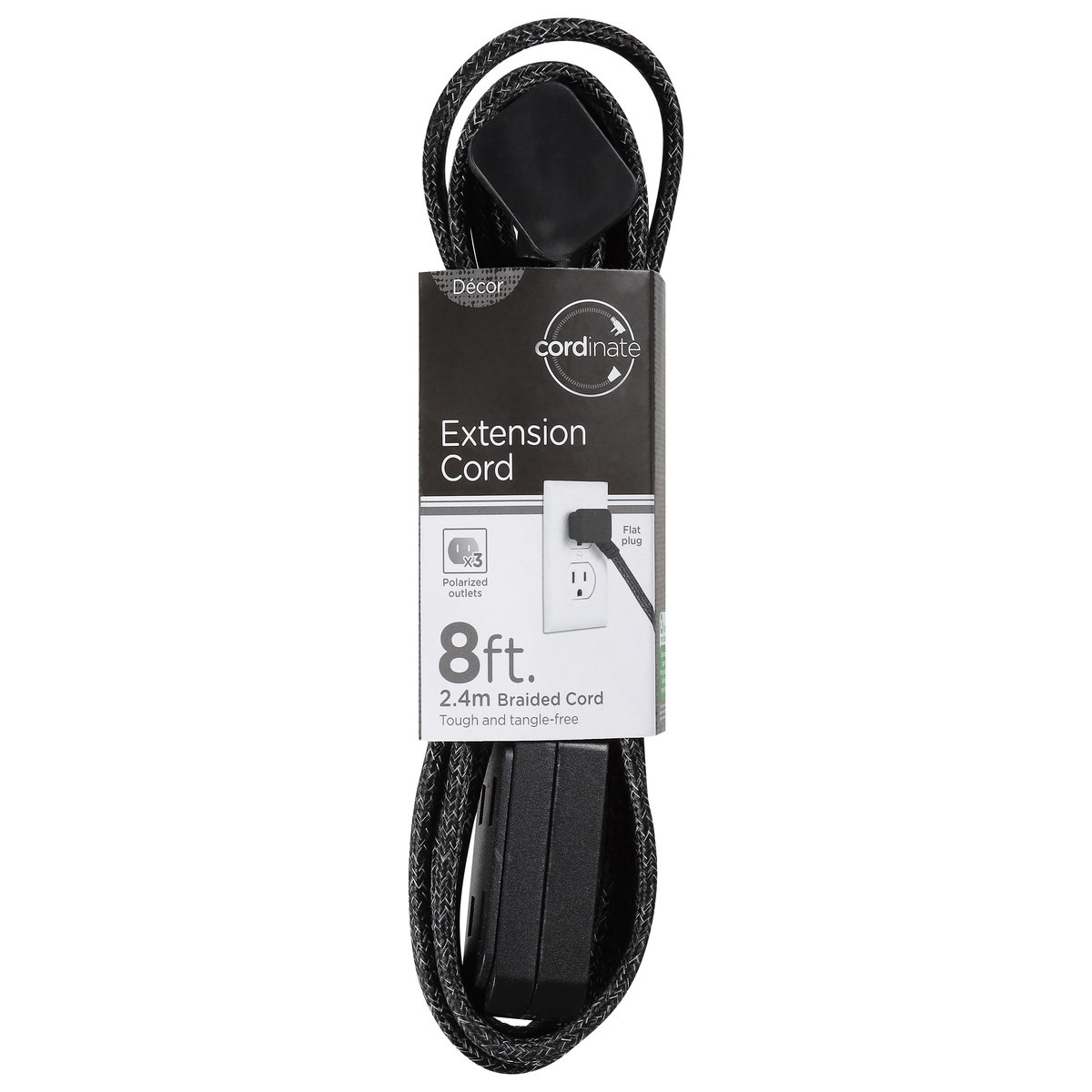 slide 1 of 11, Cordinate Extension Cord 8 ft 1 ea, 1 ct