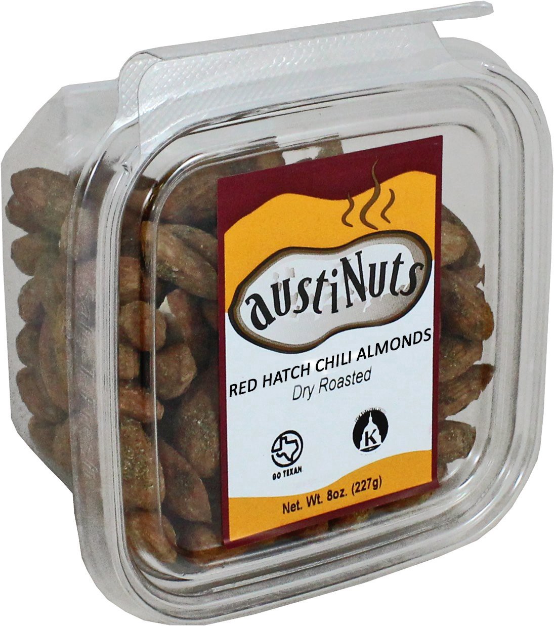 slide 1 of 1, austiNuts Red Hatch Chili Dry Roasted Almonds, 8 oz