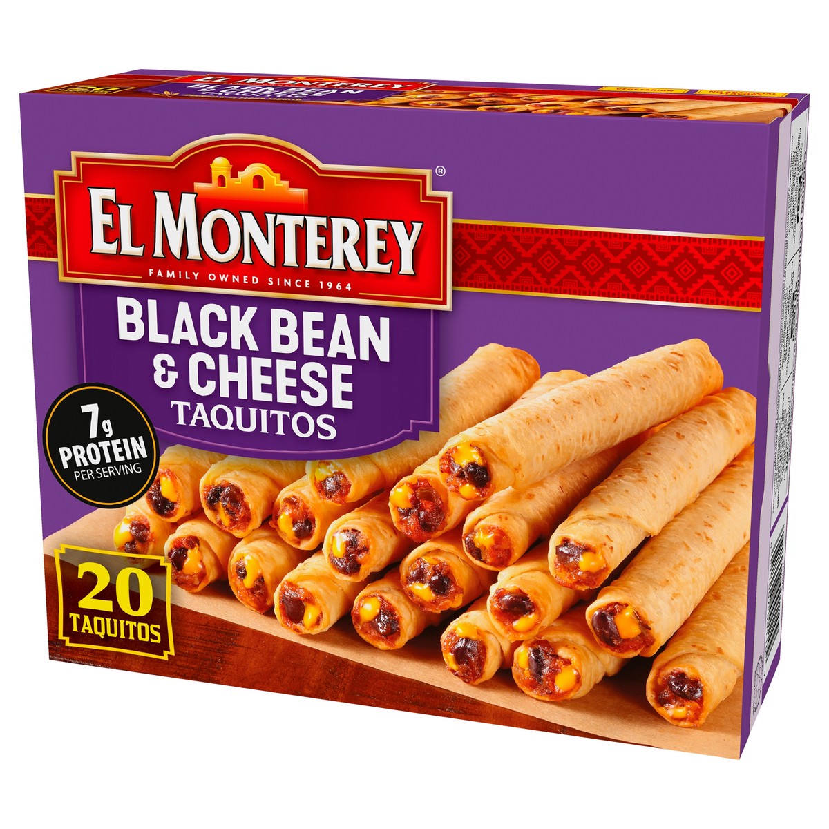 slide 3 of 9, El Monterey Black Bean Taquitos 20Ct, 20 ct