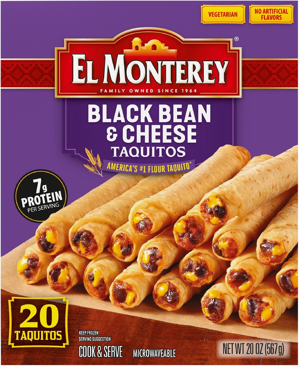 slide 6 of 9, El Monterey Black Bean Taquitos 20Ct, 20 ct