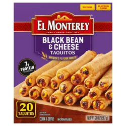 El Monterey Black Bean & Cheese Taquitos 20ct, 20oz (Frozen)