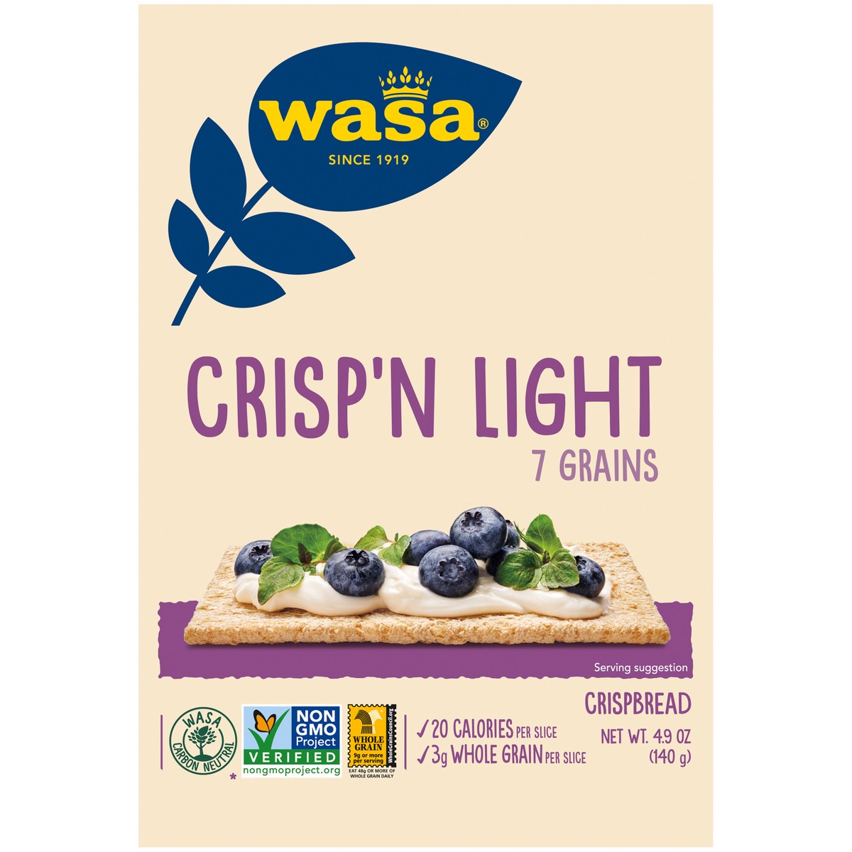 slide 5 of 9, Wasa Crisp 'n Light 7 Grains Crispbread 4.9 oz, 4.9 oz