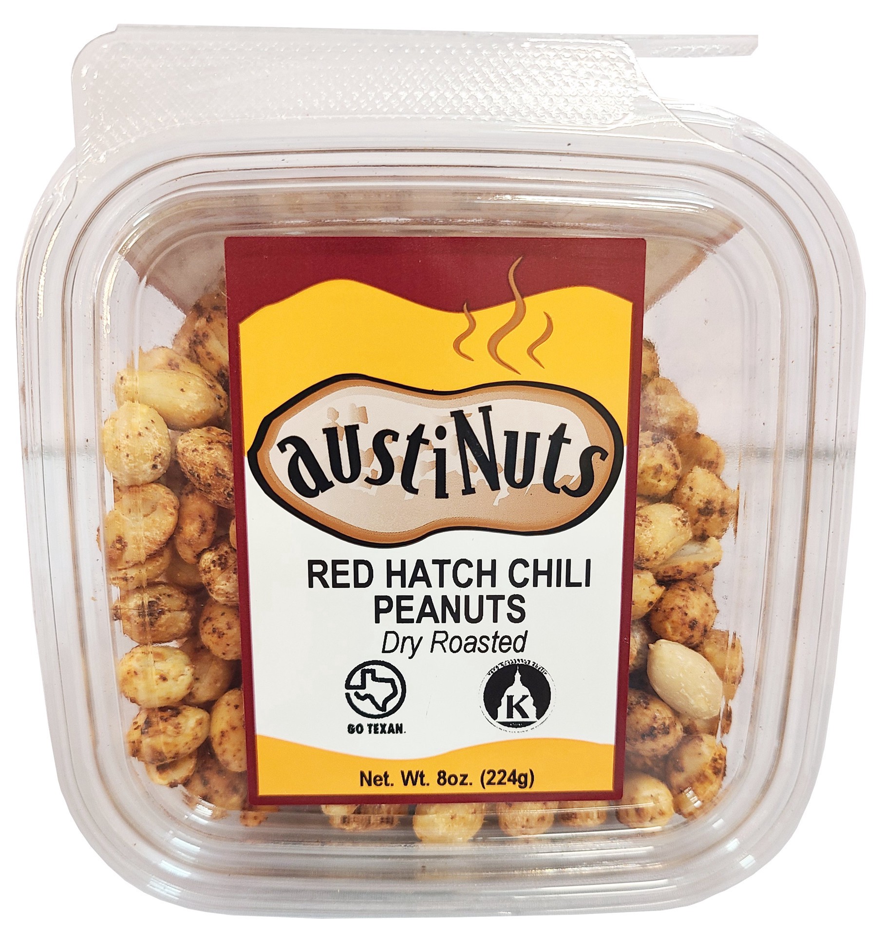 slide 1 of 1, austiNuts Red Hatch Chili Peanuts, 8 oz