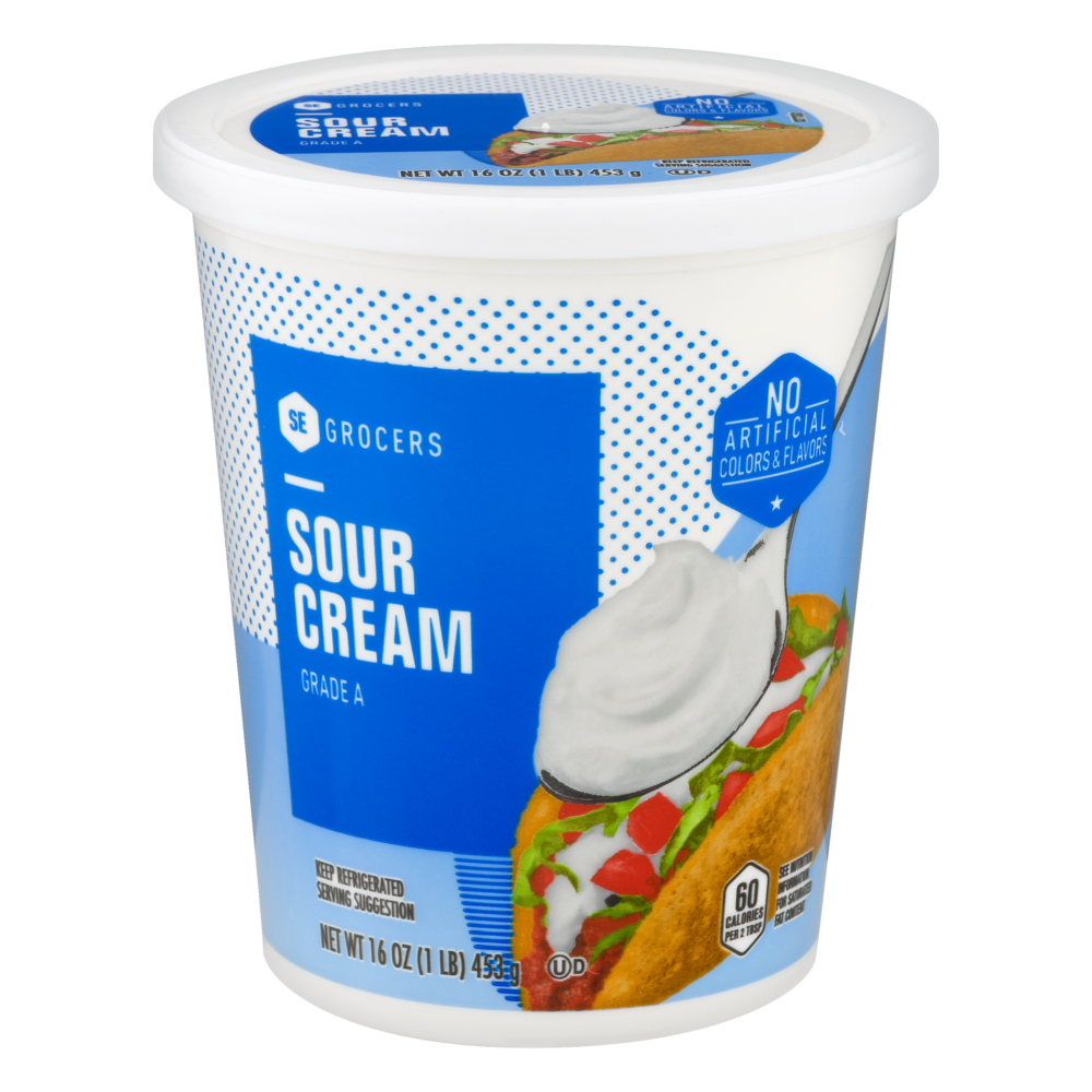 slide 1 of 1, SE Grocers Sour Cream, 16 oz