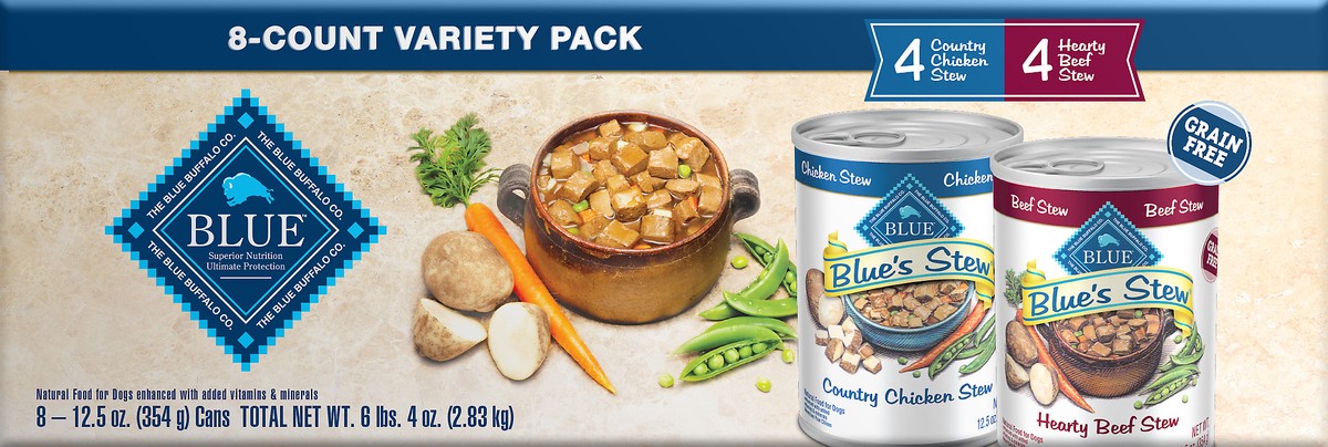 slide 3 of 3, Blue Buffalo Blue Stew Variety Pack , 8 ct