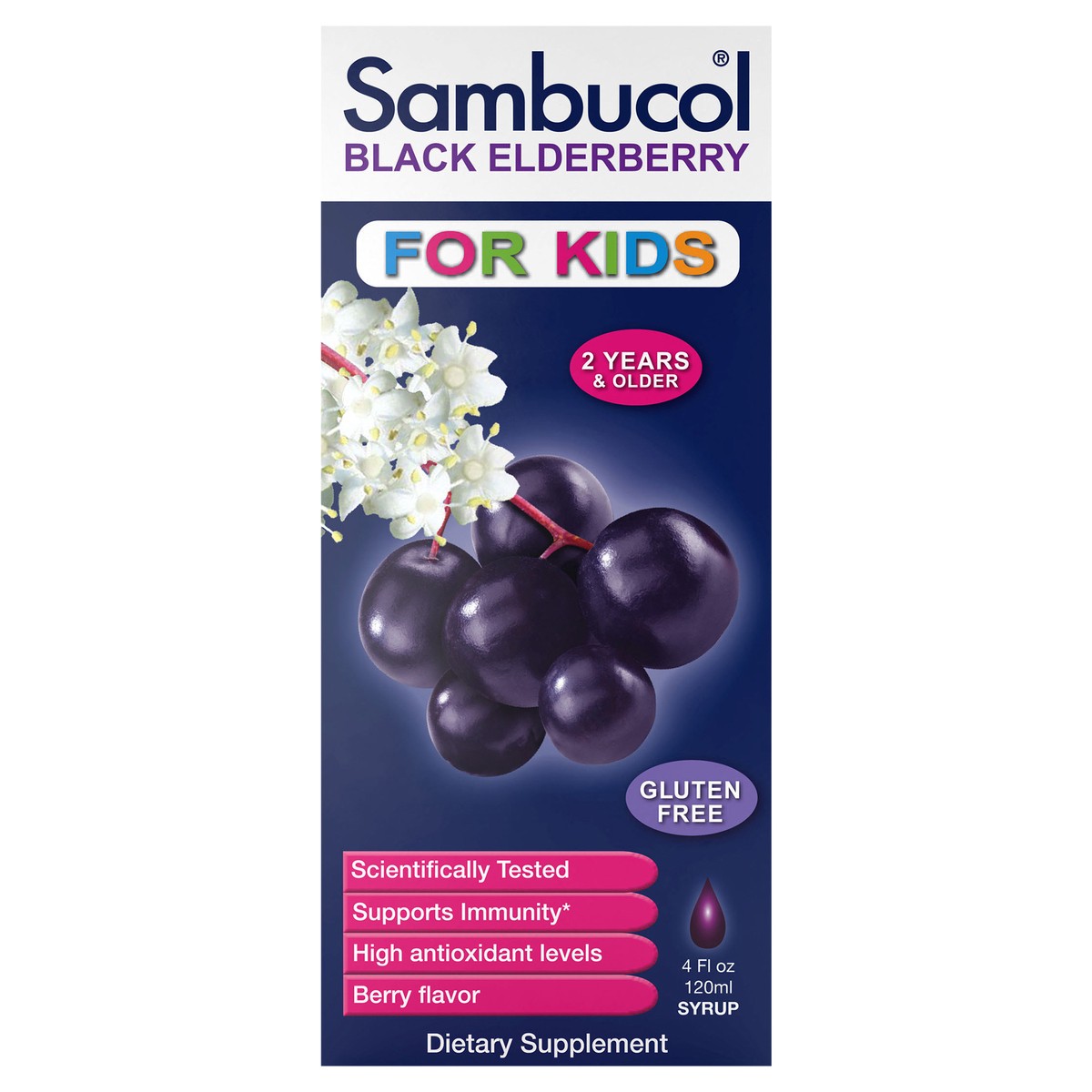 slide 1 of 1, Sambucol Black Elderberry Kids Syrup 4oz, 4 oz