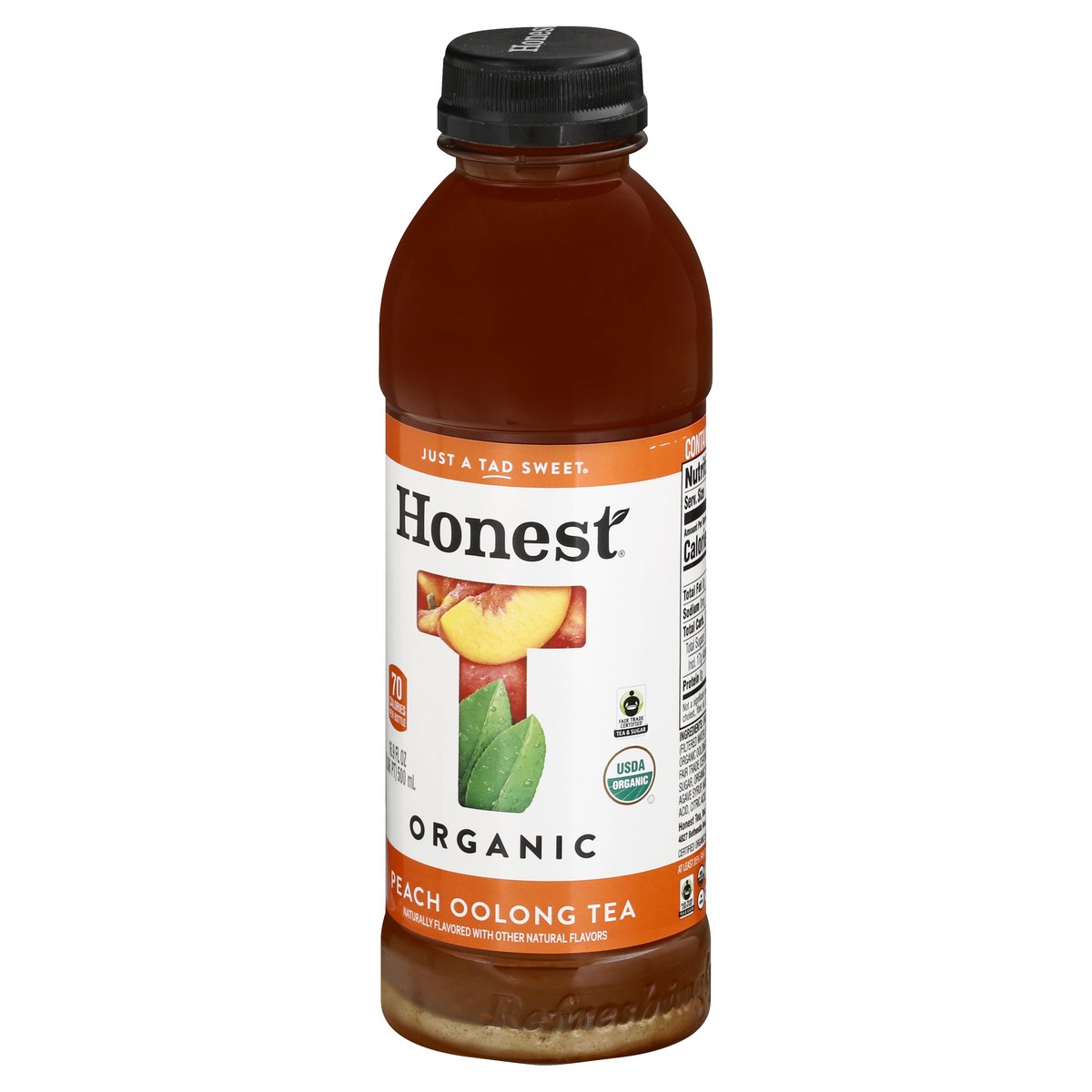 slide 8 of 10, Honest Teas Organic Peach Oolong Tea - 16.9 fl oz, 16.9 fl oz