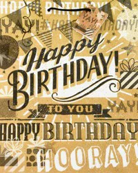 Unique Kraft Paper Happy Birthday Bag 1 ea