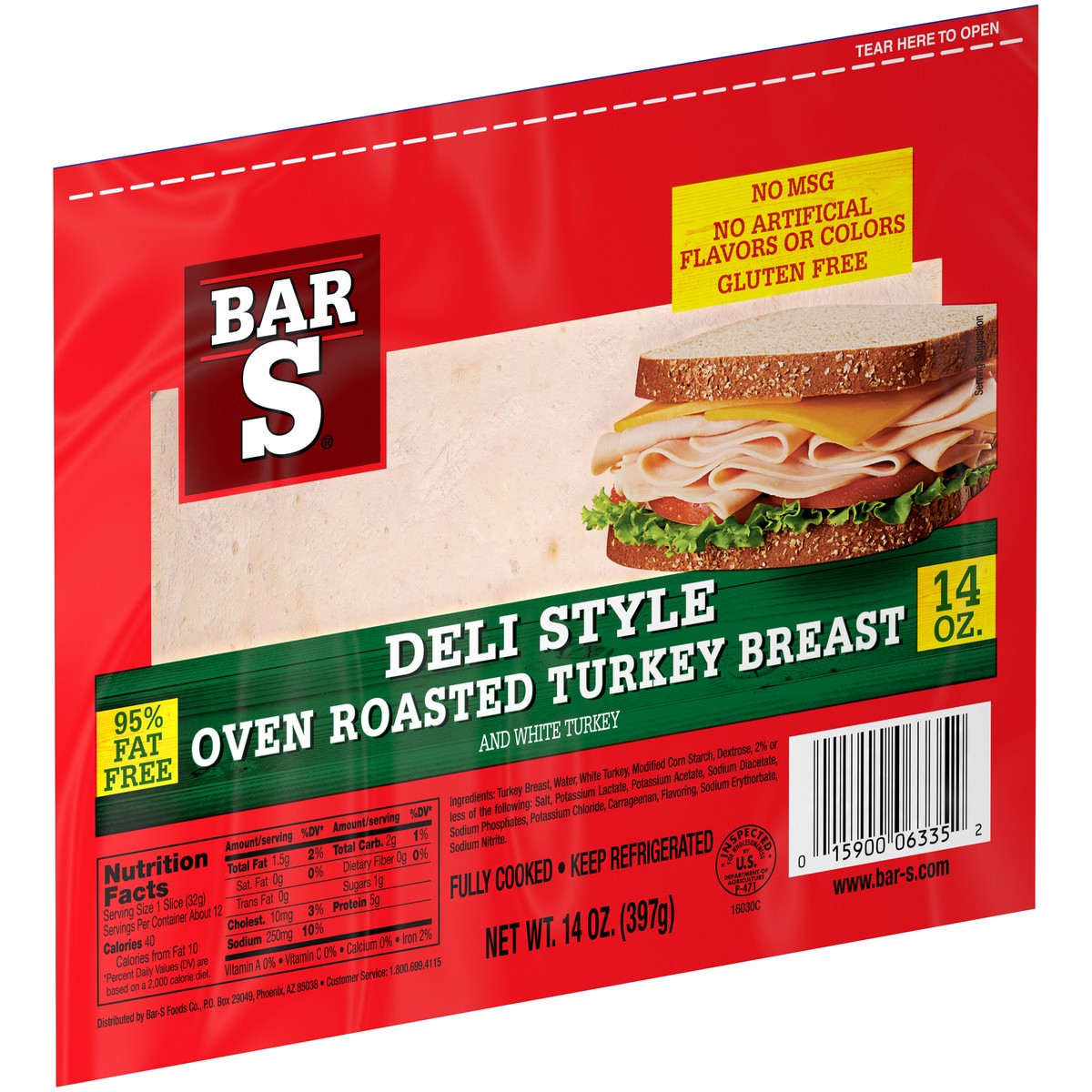 slide 2 of 14, Bar-S Deli Style Oven Roasted Turkey Breast 14 oz. Pack, 14 oz