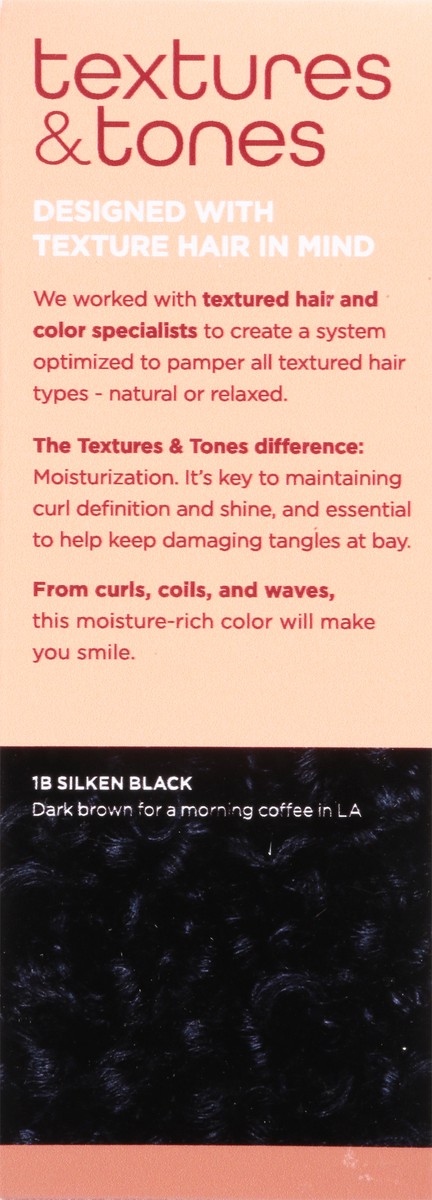 slide 4 of 13, Clairol Textures & Tones 1B Silken Black, 1 ct