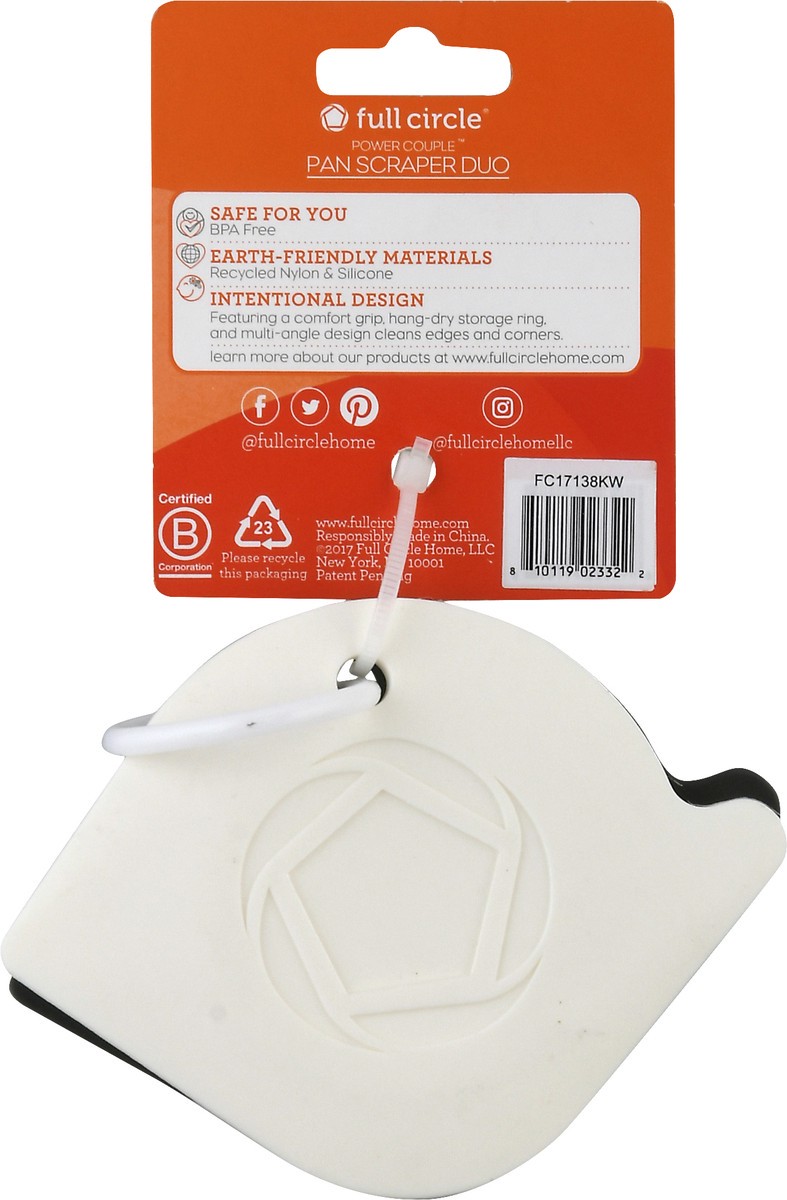 slide 3 of 9, Full Circle Power Couple Pan Scraper Duo 1 ea, 1 ct