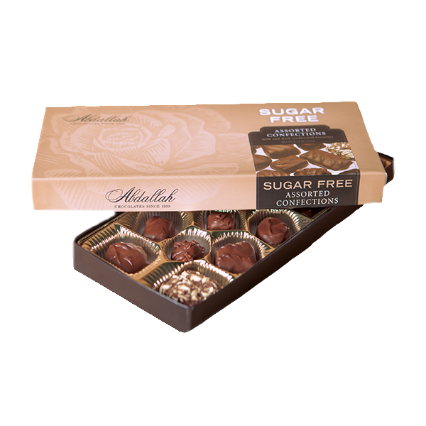 slide 1 of 1, Abdallah Candies Sugar Free Chocolate Assortment Gift Box, 6.75 oz