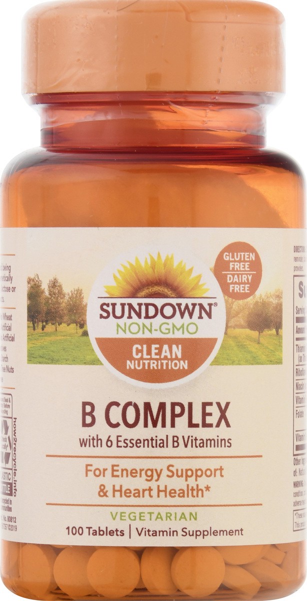 slide 6 of 9, Sundown Non-GMO Vitamin B Complex 100 ea, 100 ct