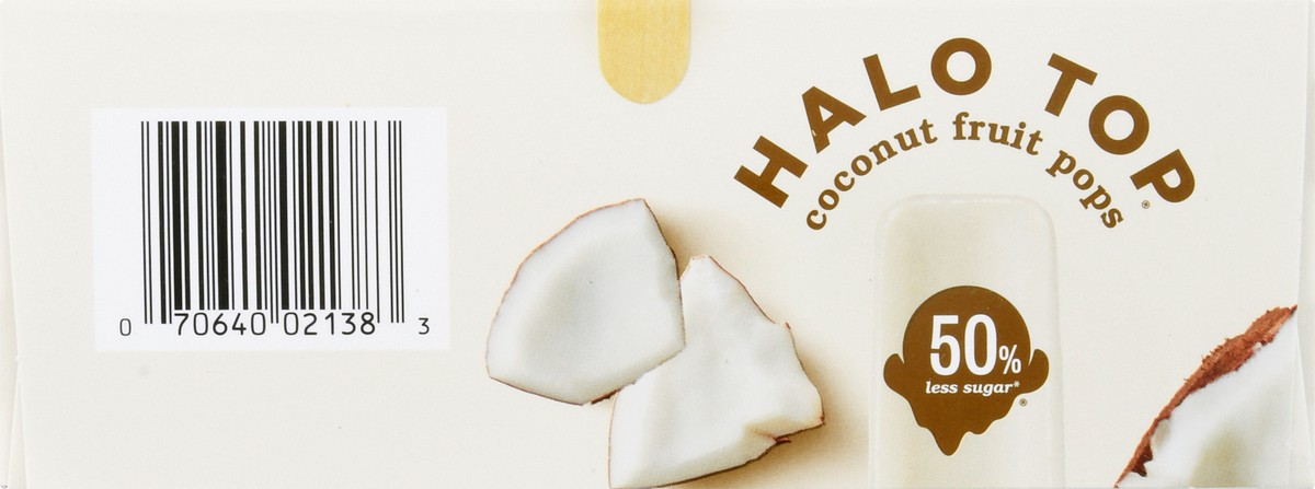 slide 4 of 9, Halo Top Coconut Fruit Pops, 6 Pack, 15 fl oz