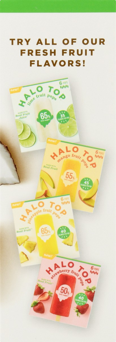 slide 8 of 9, Halo Top Coconut Fruit Pops, 6 Pack, 15 fl oz