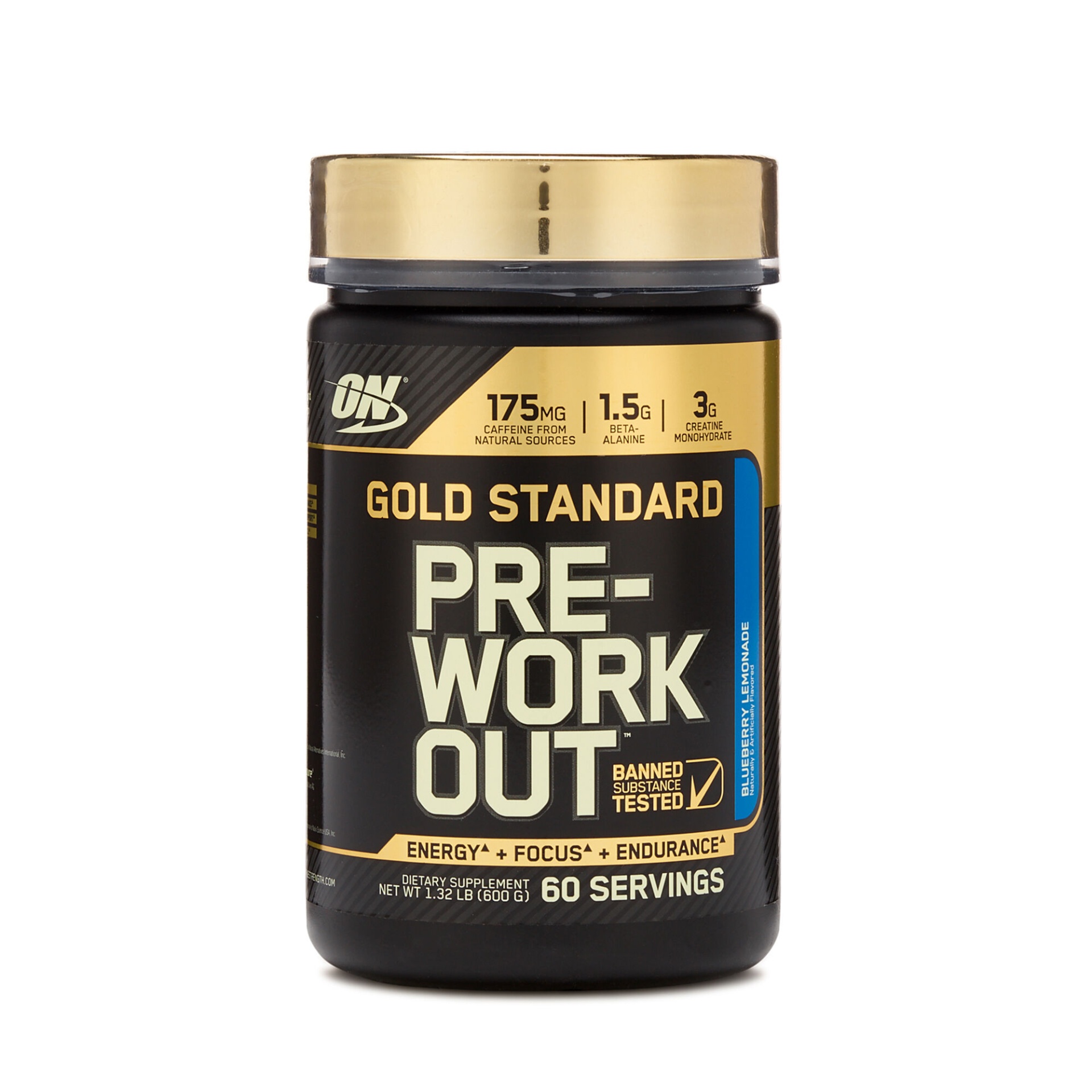 slide 1 of 1, Optimum Nutrition Gold Standard Pre-Workout - Blueberry Lemonade, 1 ct