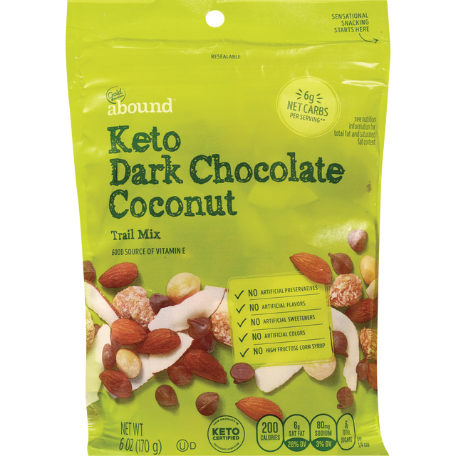 slide 1 of 1, GE ABOUND Gea Chocolate Coconut Keto Trail Mx, 6 oz