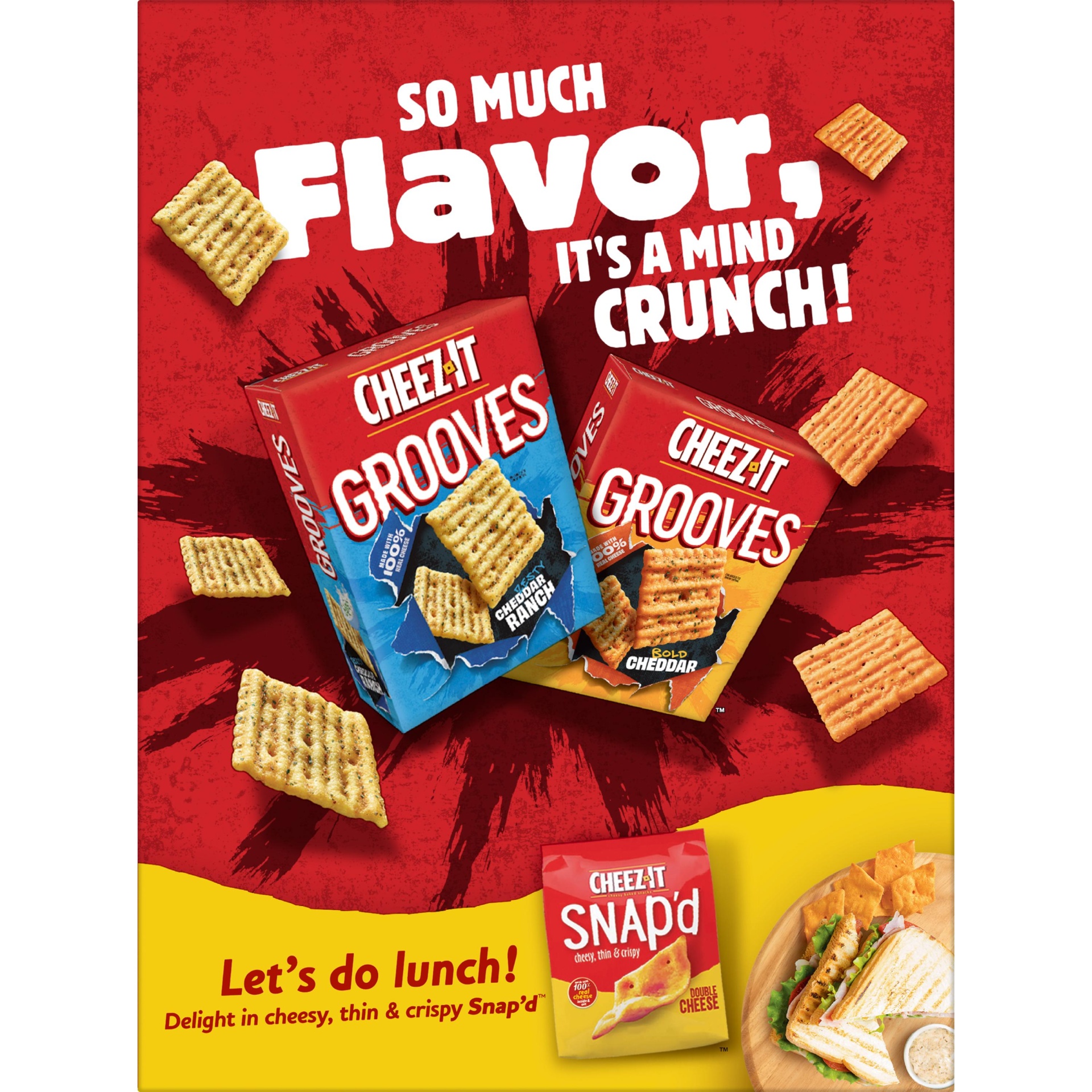 slide 2 of 7, Cheez-It Cheese Crackers, Baked Snack Crackers, Made with Whole Grain, 12.4 oz