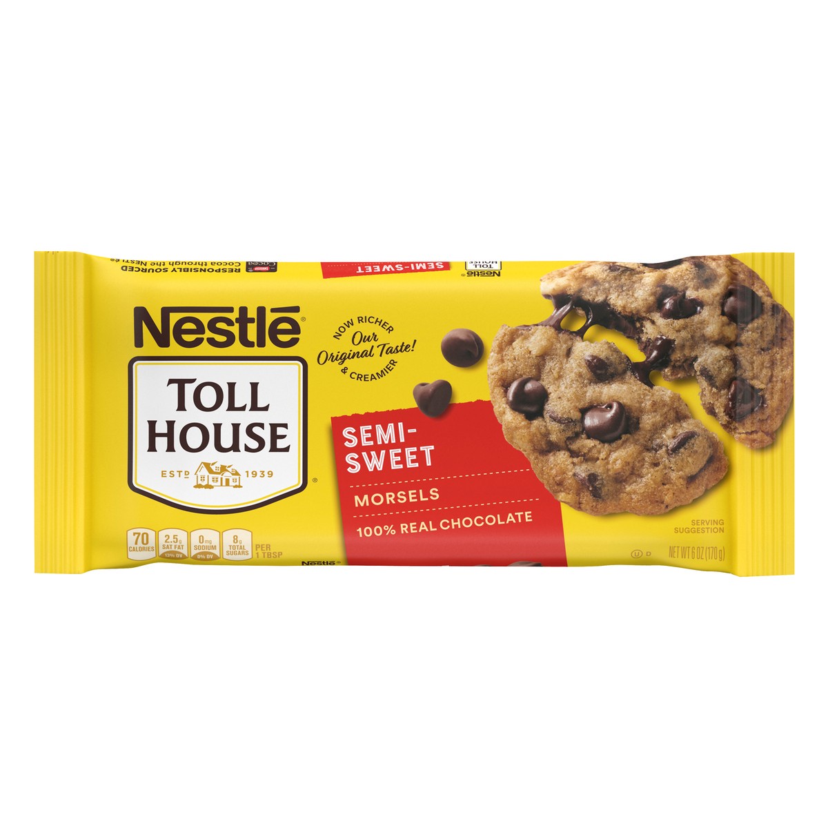 slide 1 of 6, Nestlé Toll House Morsels Semi Sweet Chocolate, 6 oz