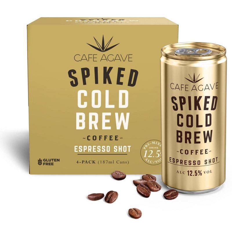 slide 3 of 3, Cafe Agave Espresso Shot Spiked Cold Brew Coffee - 4pk/187ml Cans, 4 ct; 187 ml