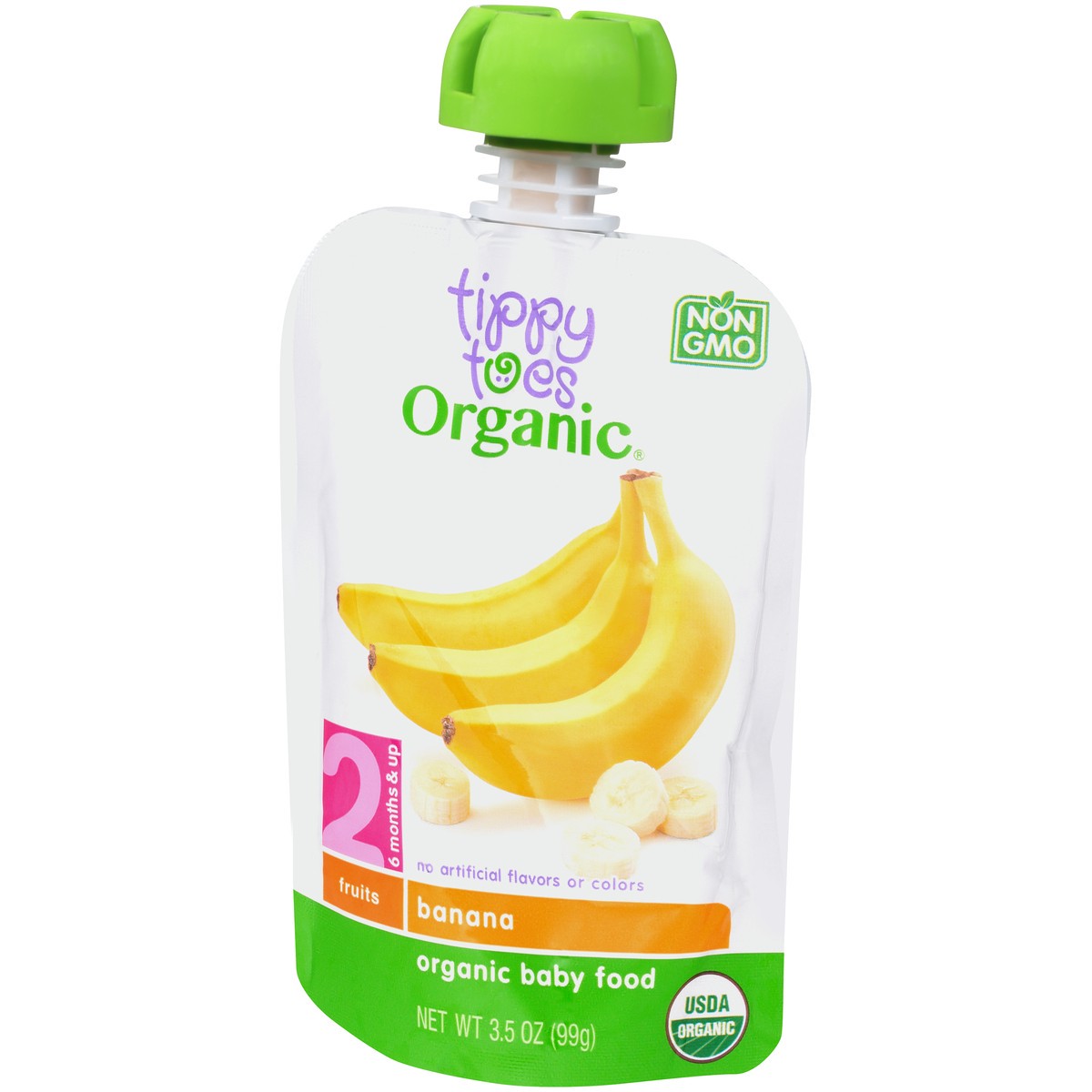 slide 11 of 14, Tippy Toes Organic 2 (6 Months & Up) Banana Baby Food 3.5 oz, 3.5 oz