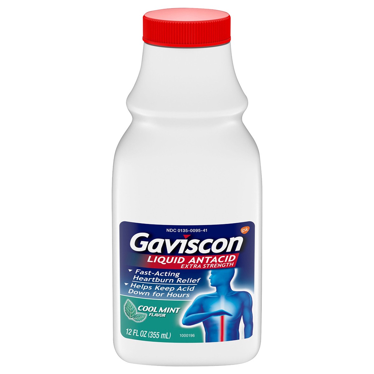 slide 1 of 88, Gaviscon Extra Strength Antacid Liquid Cool Mint, 12 oz