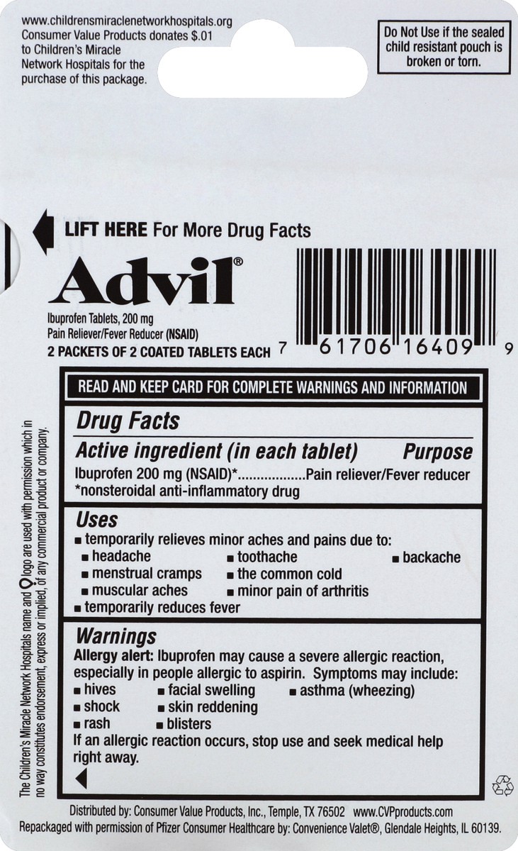 slide 3 of 8, CVP Advil 2 ea, 4 ct