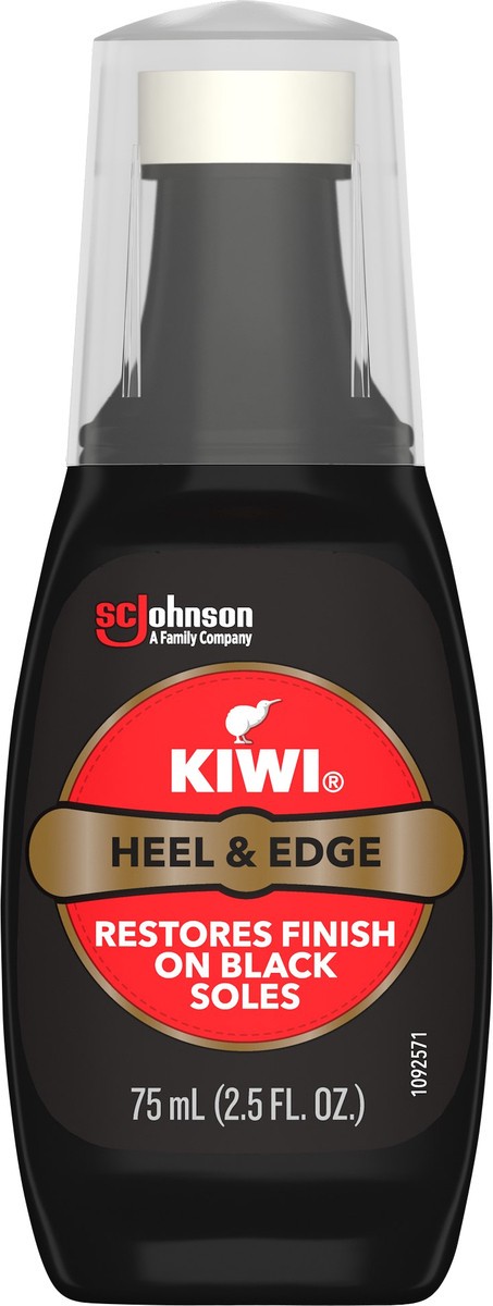 slide 5 of 5, KIWI Heel & Edge, Black, 2.5 oz, 2.50 fl oz