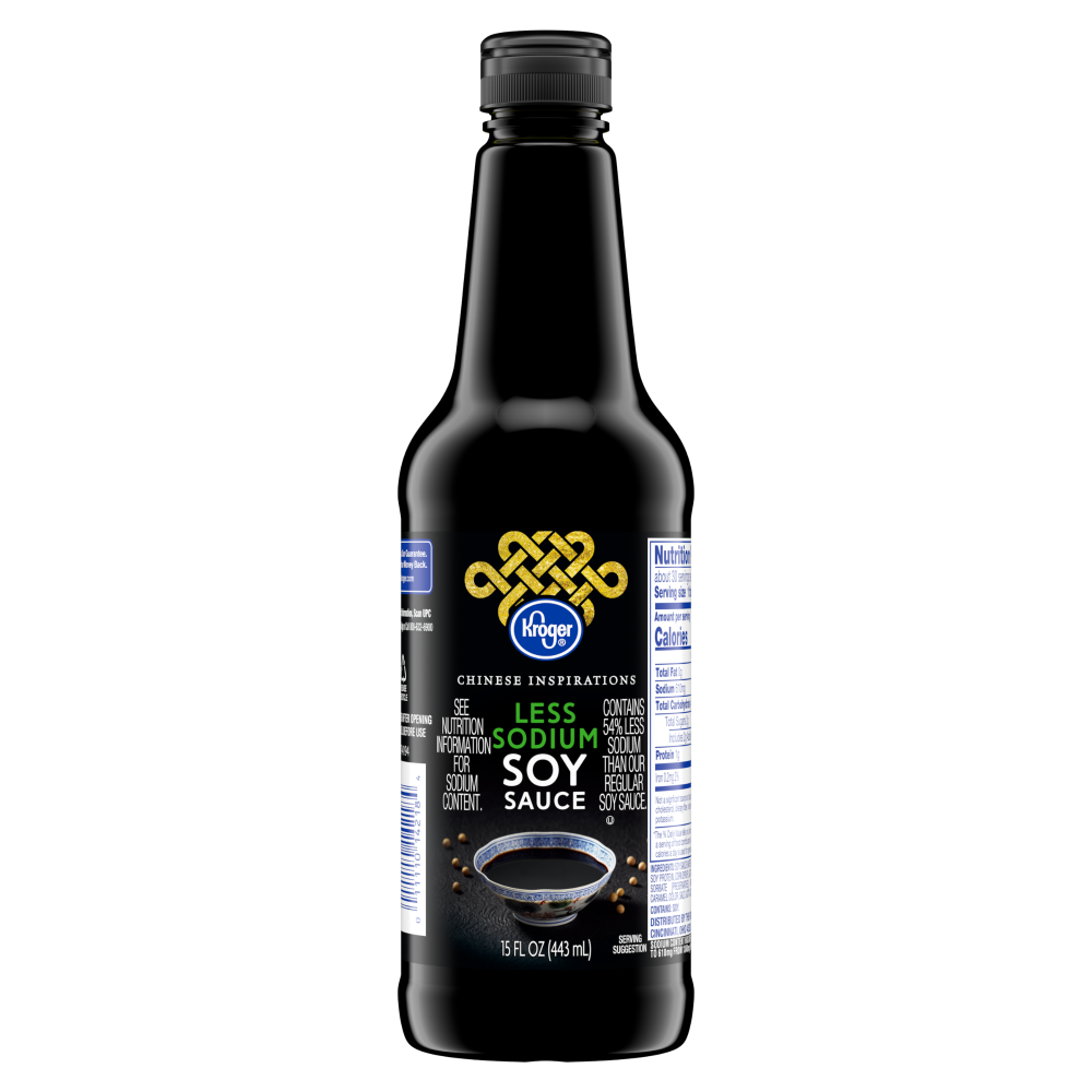 slide 1 of 1, Kroger® Less Sodium Soy Sauce, 15 fl oz