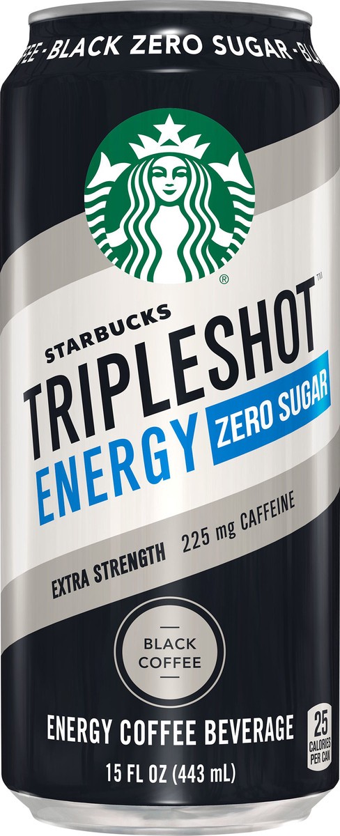 slide 1 of 4, Starbucks Energy Coffee Beverage, Zero Sugar, Black, Extra Strength, 15 oz