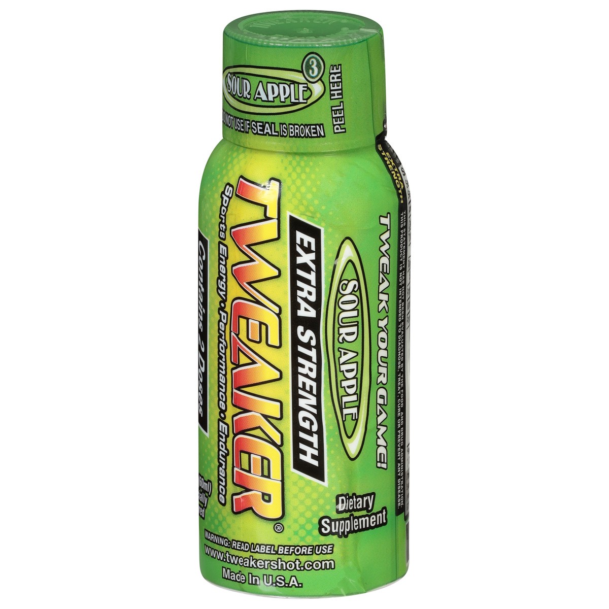 slide 2 of 13, Tweaker Extra Strength Sour Apple Energy Shot - 2 fl oz, 2 fl oz