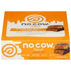 No Cow Dipped Chocolate Peanut Butter Cup Protein Bar - 12 x 2.12 oz