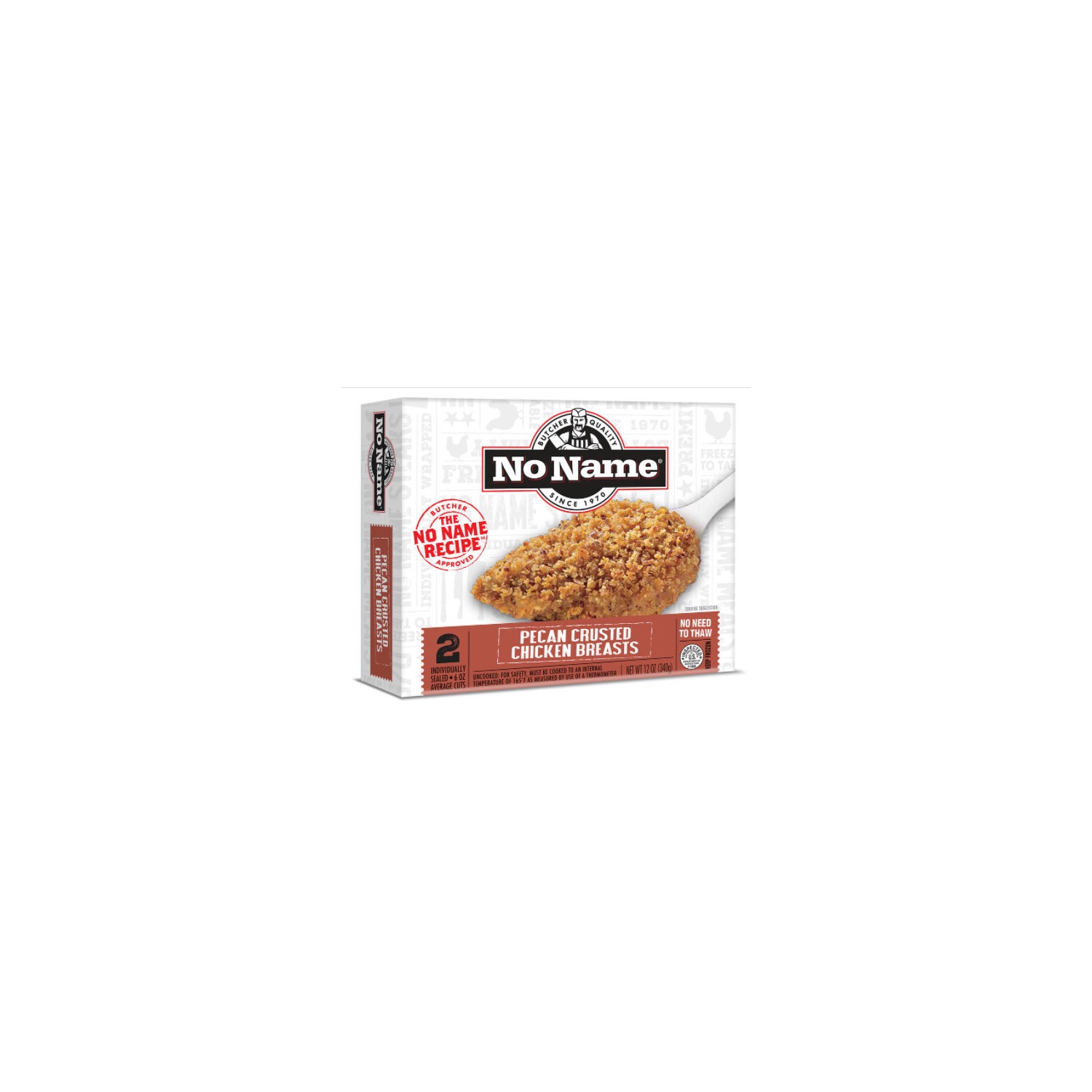 slide 1 of 1, No Name Superb & Simple Pecan Crusted Chicken Breasts Cuts, 2 ct; 6 oz