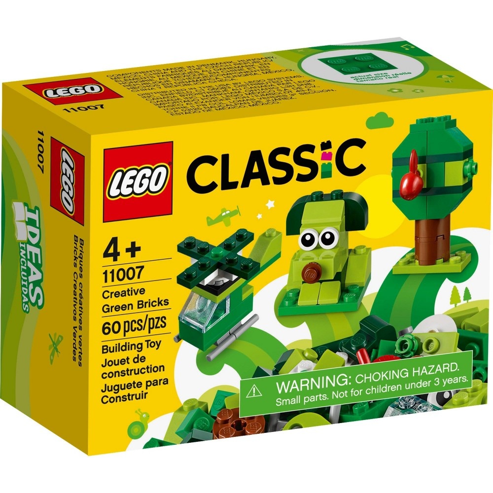 slide 6 of 7, LEGO Classic Creative Green Bricks 11007 Kids' Building Toy Starter Set, 1 ct