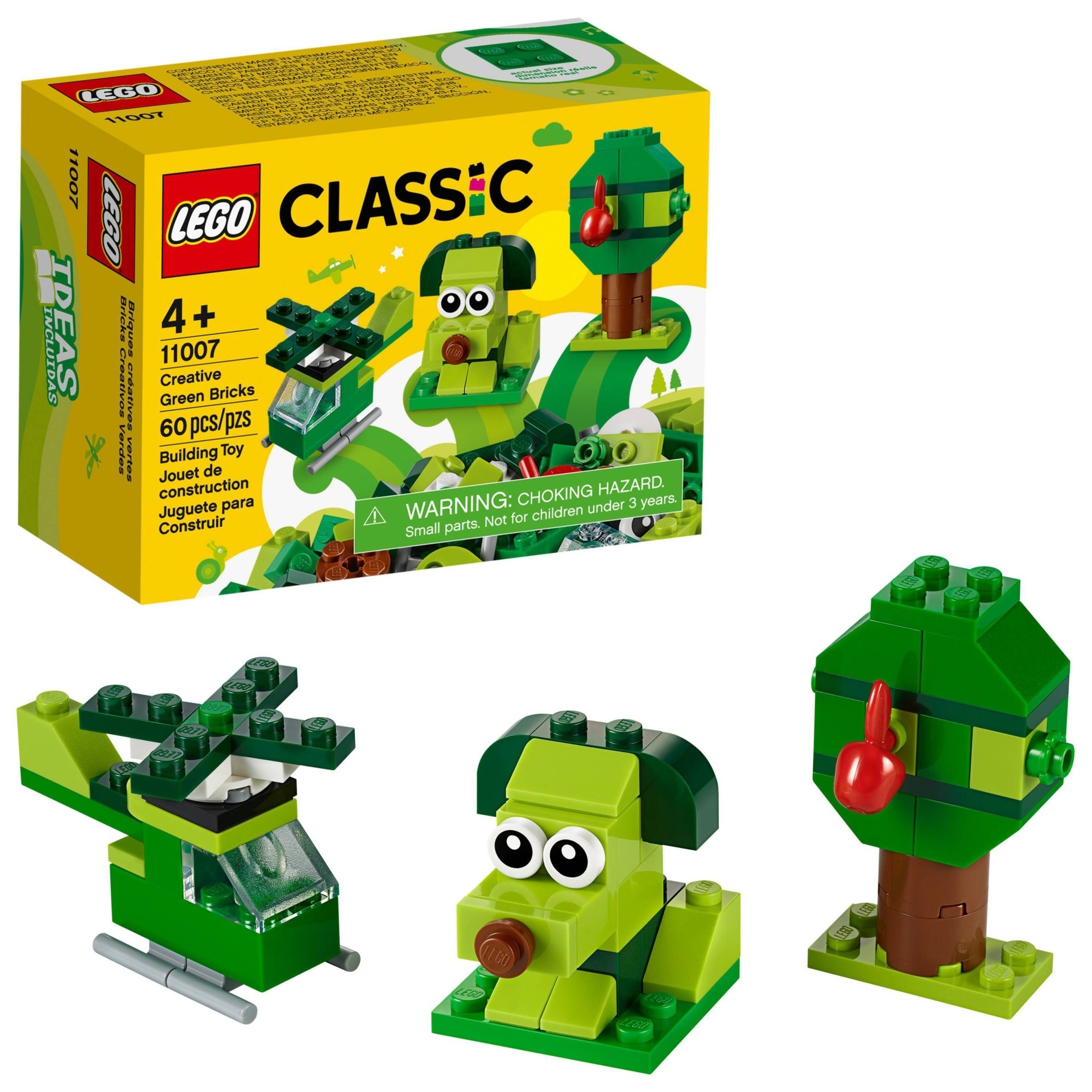 slide 1 of 7, LEGO Classic Creative Green Bricks 11007 Kids' Building Toy Starter Set, 1 ct