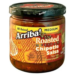 Arriba! Craft Mexican Med Roasted Chipotle Salsa with Tomato & Garlic 16 oz